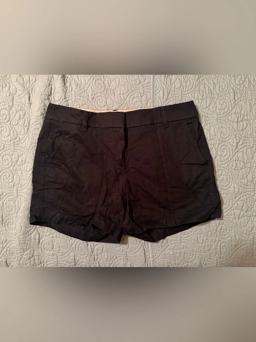 J.Crew Women’s Size 6 Black Chino Shorts 100% Cotton Classic 4” Inseam